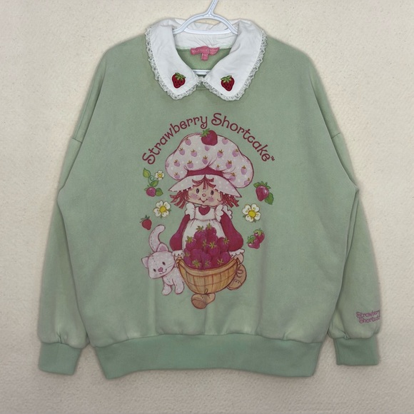 Dolls Kill Tops - Dolls Kill Strawberry Shortcake Sweatshirt with lace & embroidery details.